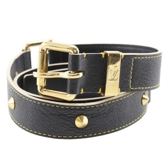 Louis Vuitton Ceinture Suhali Studs Leather Noir Black Belt main image 8
